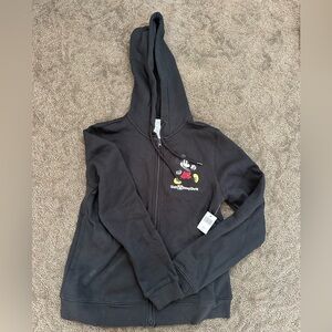 Disney Kids Black Hoodie ZipUp NWT Mickey Sweatshirt